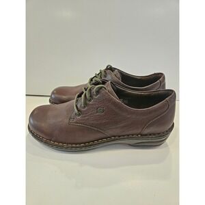 Born Women Brown Leather Lace Up Oxfords Shoes W61300 Size 9.5 41